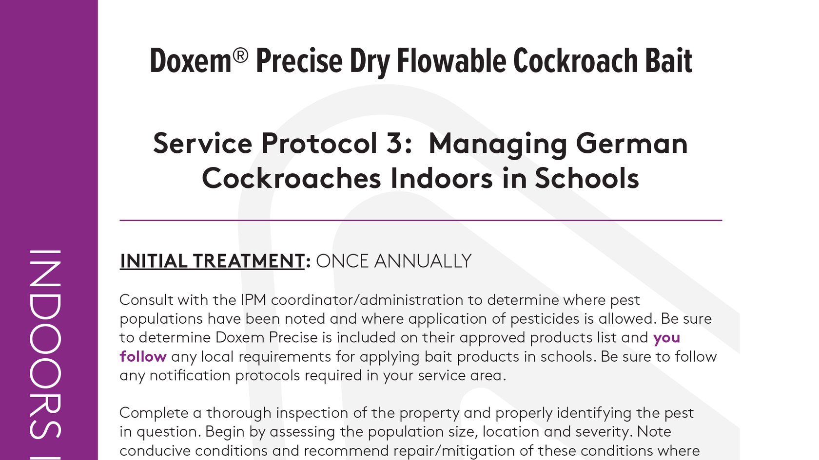 Cockroach Injection Protocol Precision Delivery System