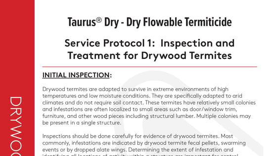 ServiceProtocol-TaurusDry-Termites-Drywood
